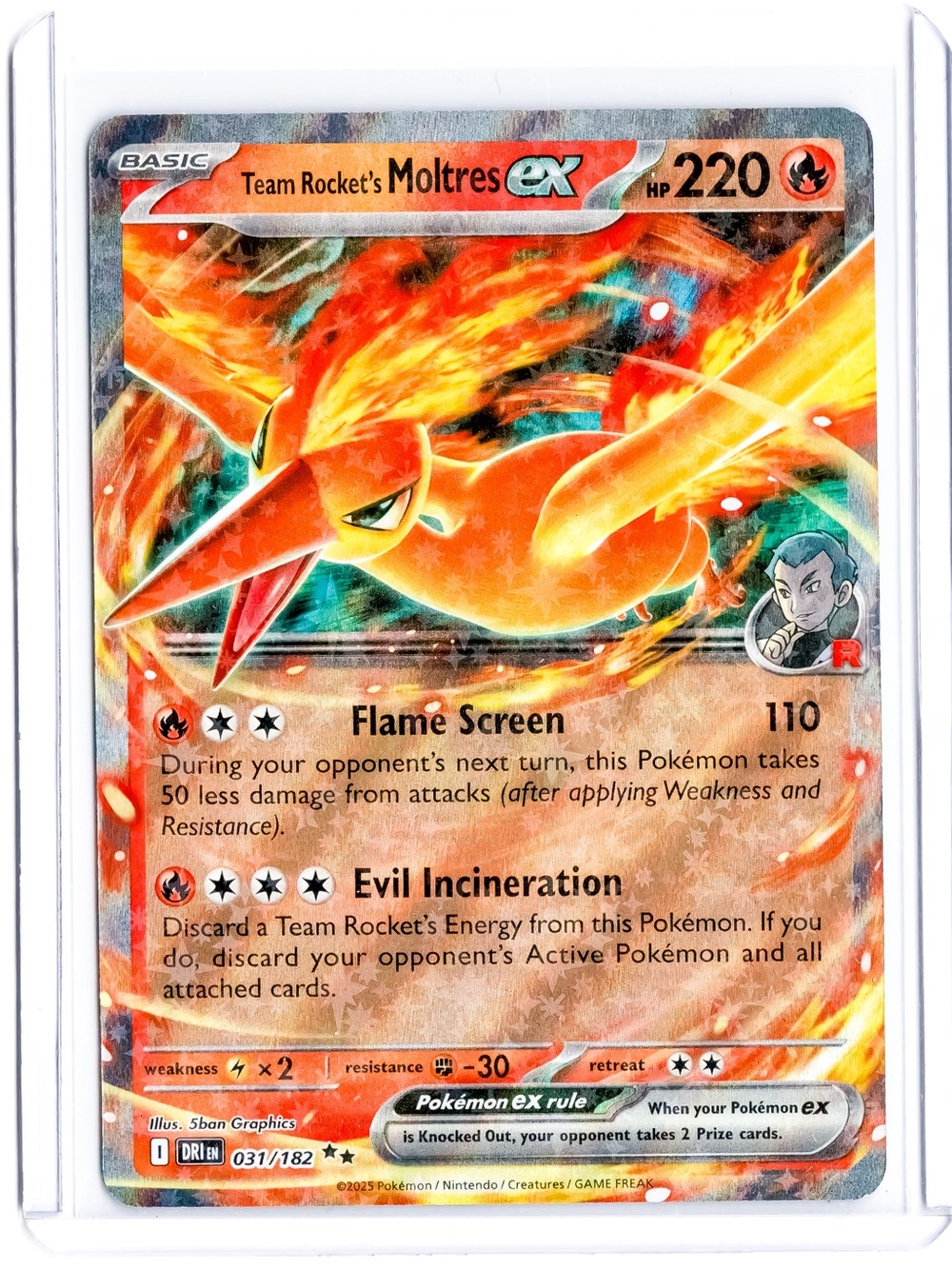 Moltres 031/182 EX Destined Rivals NM Pokemon Trading Card
